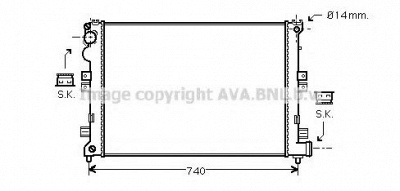 AVA QUALITY COOLING cna2208 -  Радиатор, охлаждение двигателя